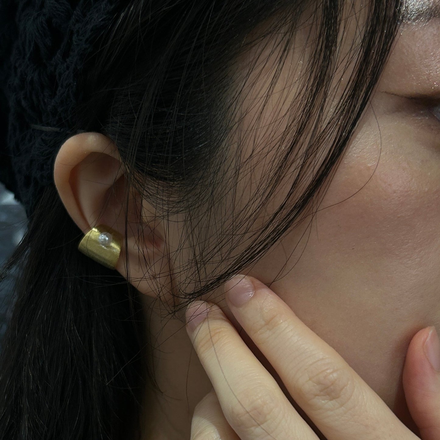 Golden Hazy Forest Earcuff