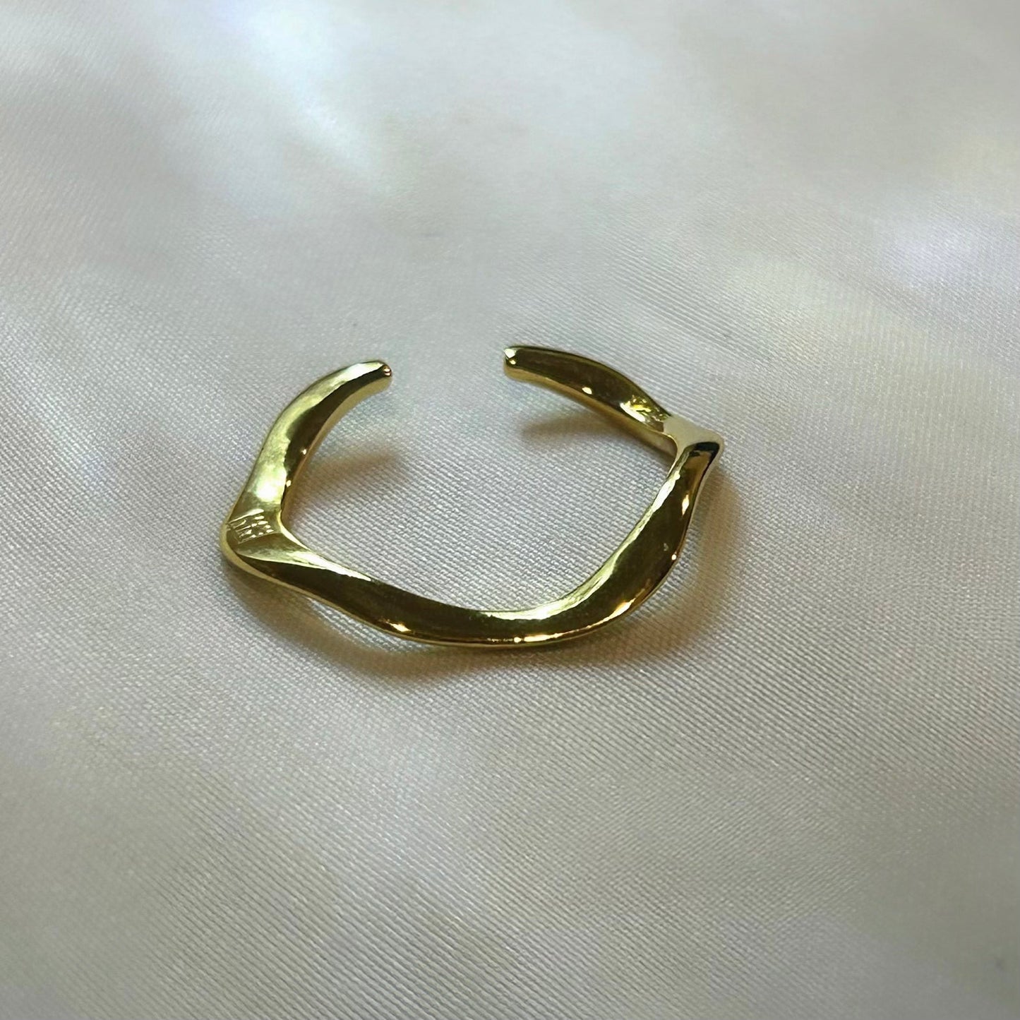 Golden Mobius flow Ring / Earcuff
