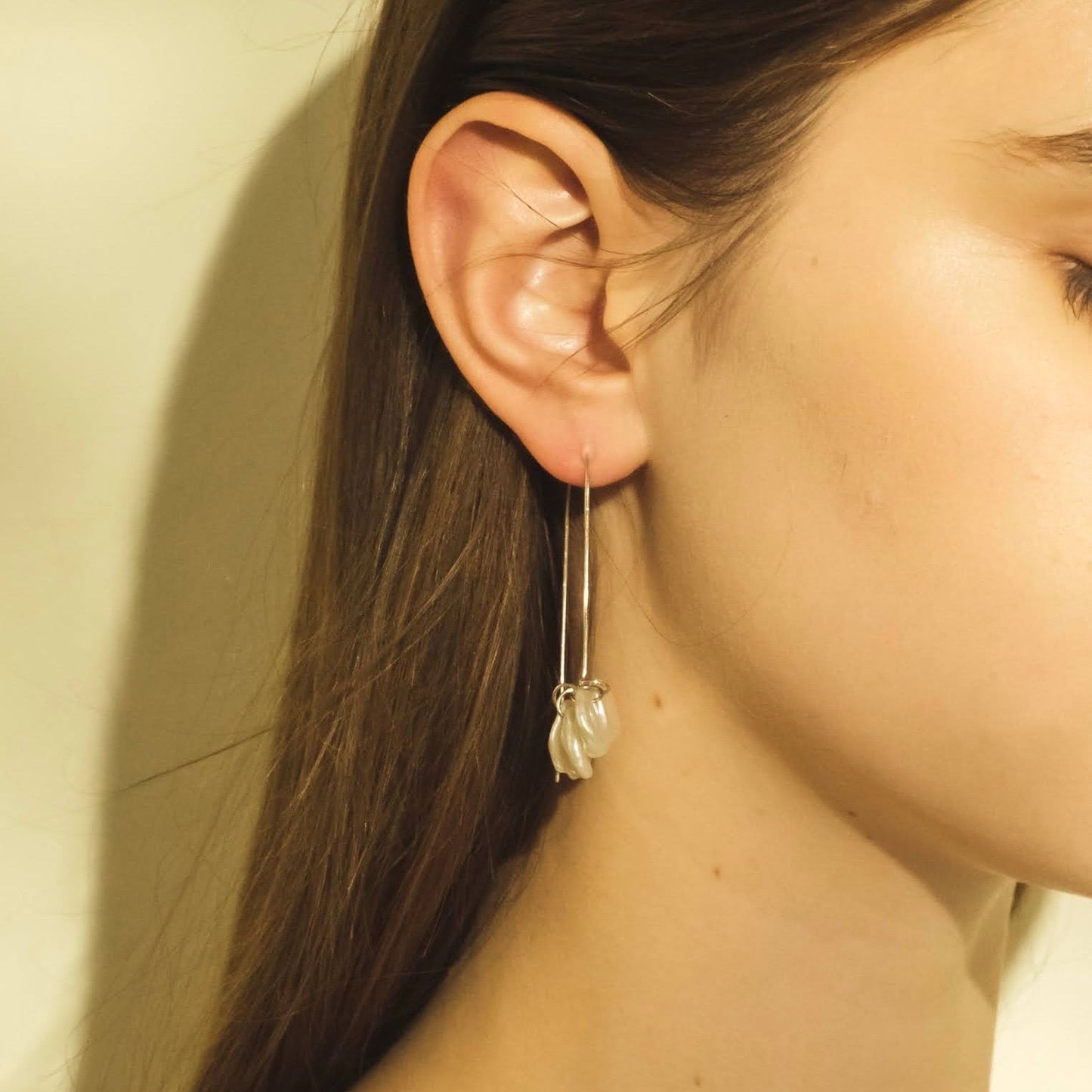Silver Dancing clover (pair) Earring