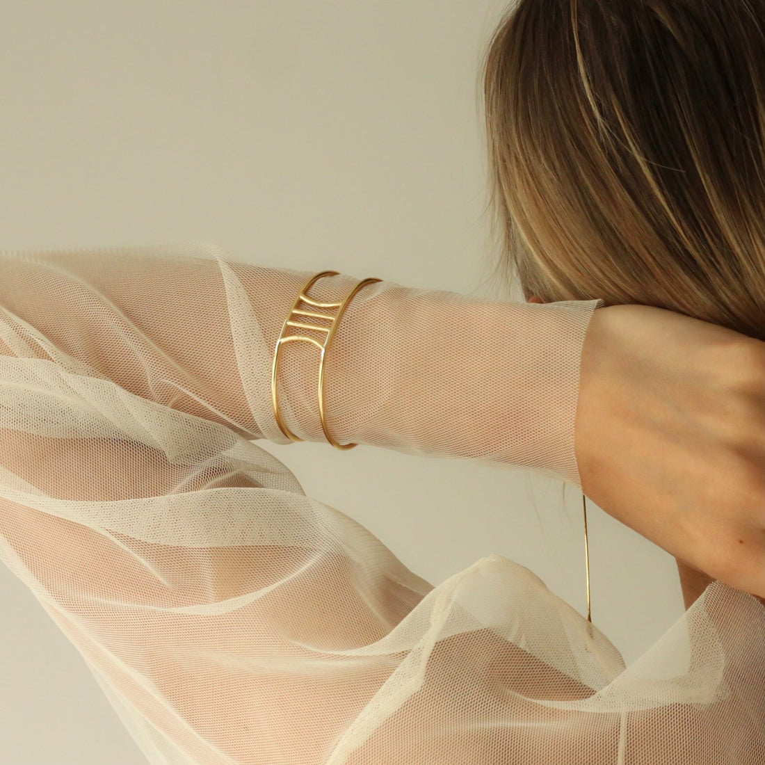 Golden Column Bangle