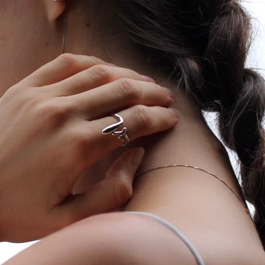 Silver Stalactite Ring