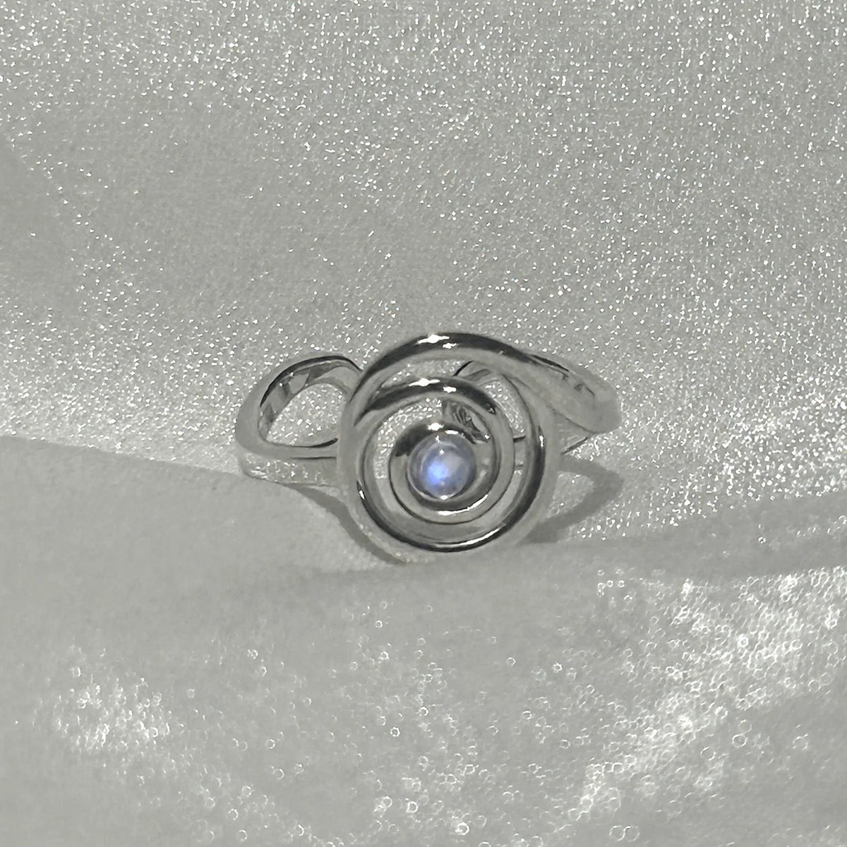 Silver Cosmic Spiral Ring