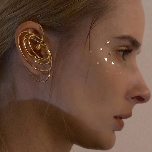 Golden Galaxy Flow Earcuff