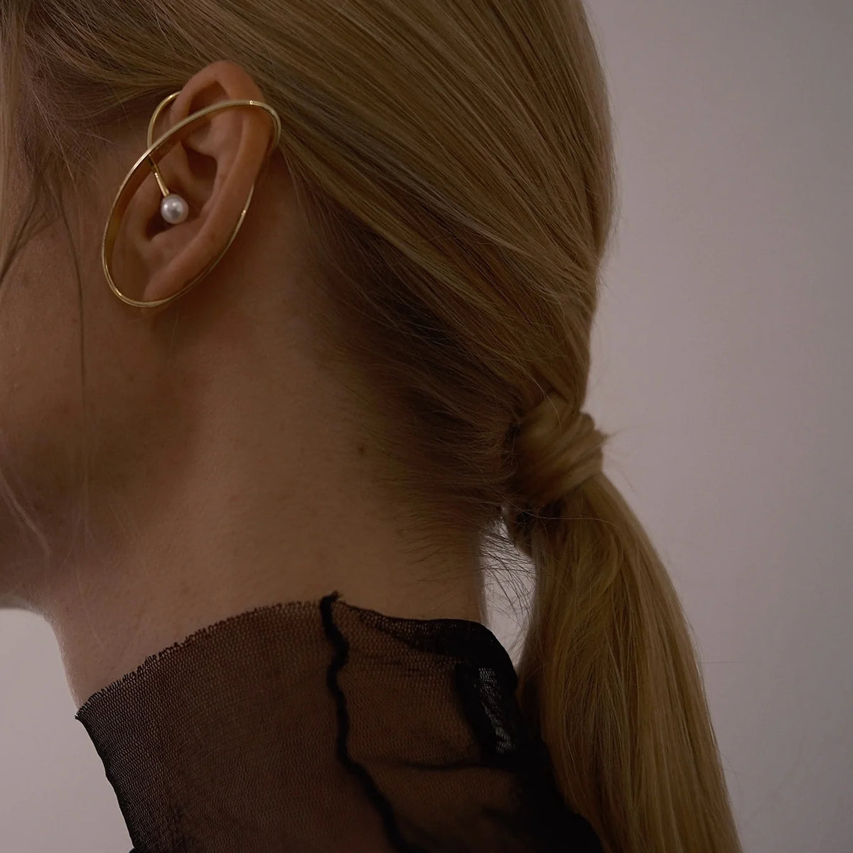 Golden Moonlight Sparkle Ear Cuff