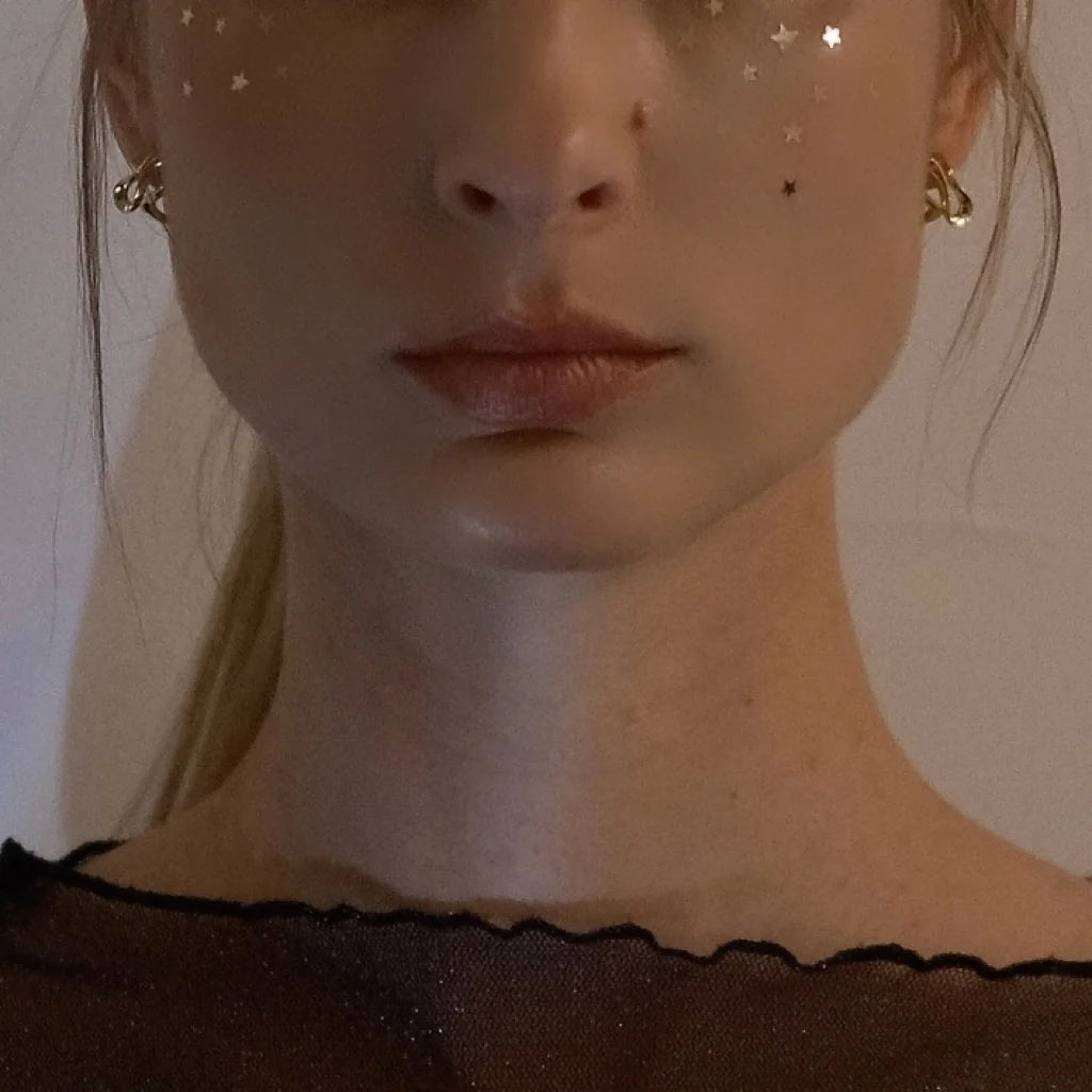 Golden Infinity Orbit Earrings
