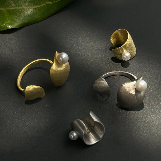 Golden Hazy Forest Earcuff