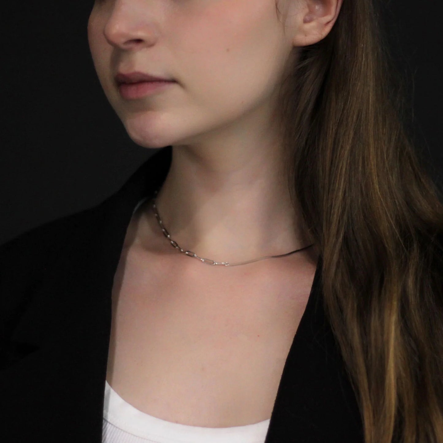 Silver Urban Pyramid Necklace