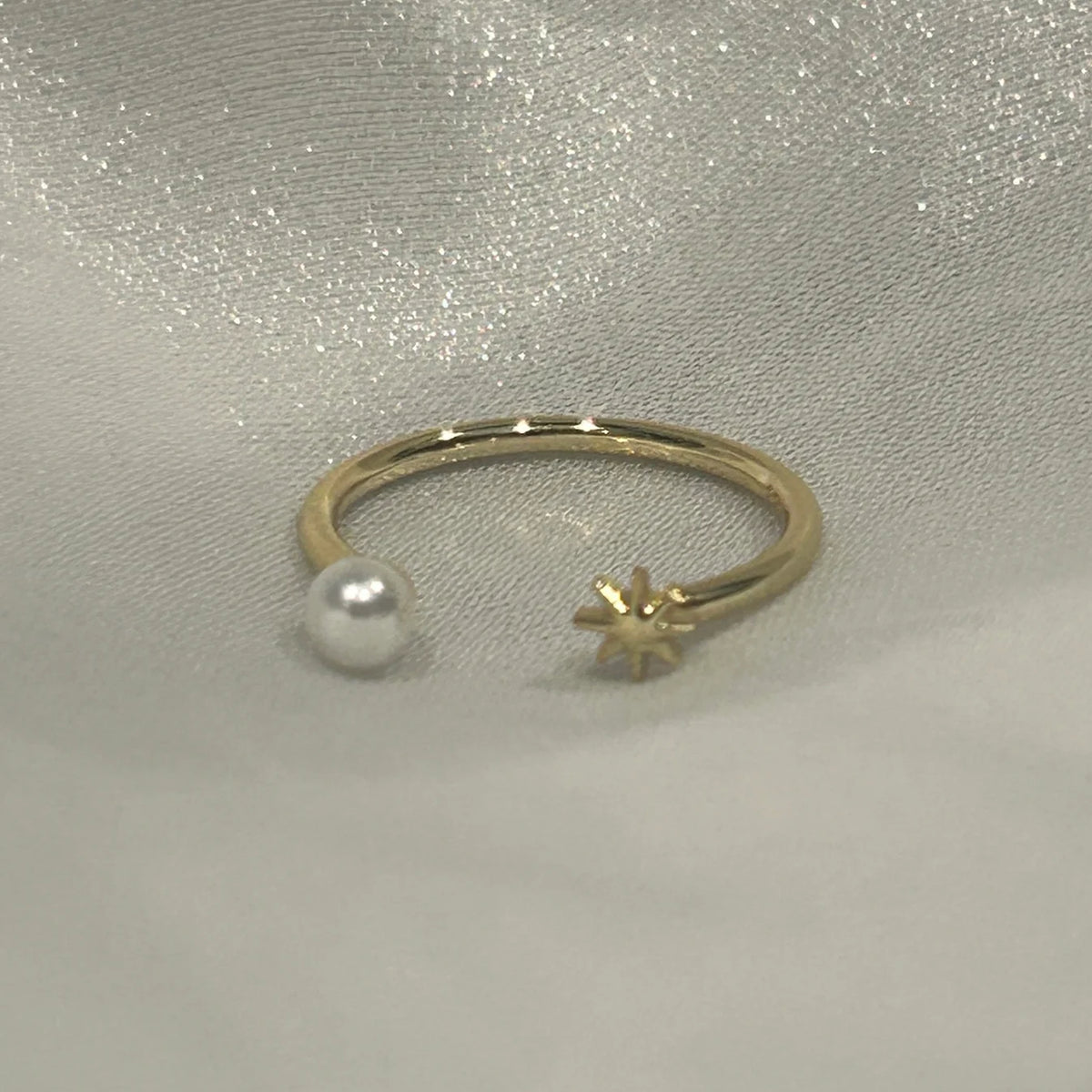 Golden Stellar Sparkle Ring-Octagram