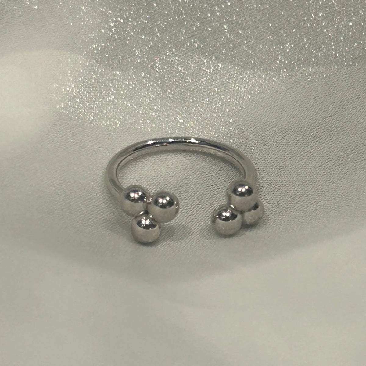 Silver Sparkle Dot Ring