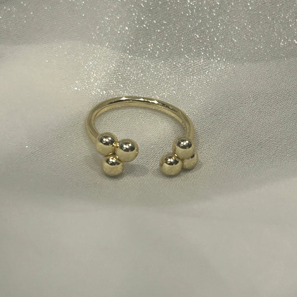 Golden Sparkle Dot Ring