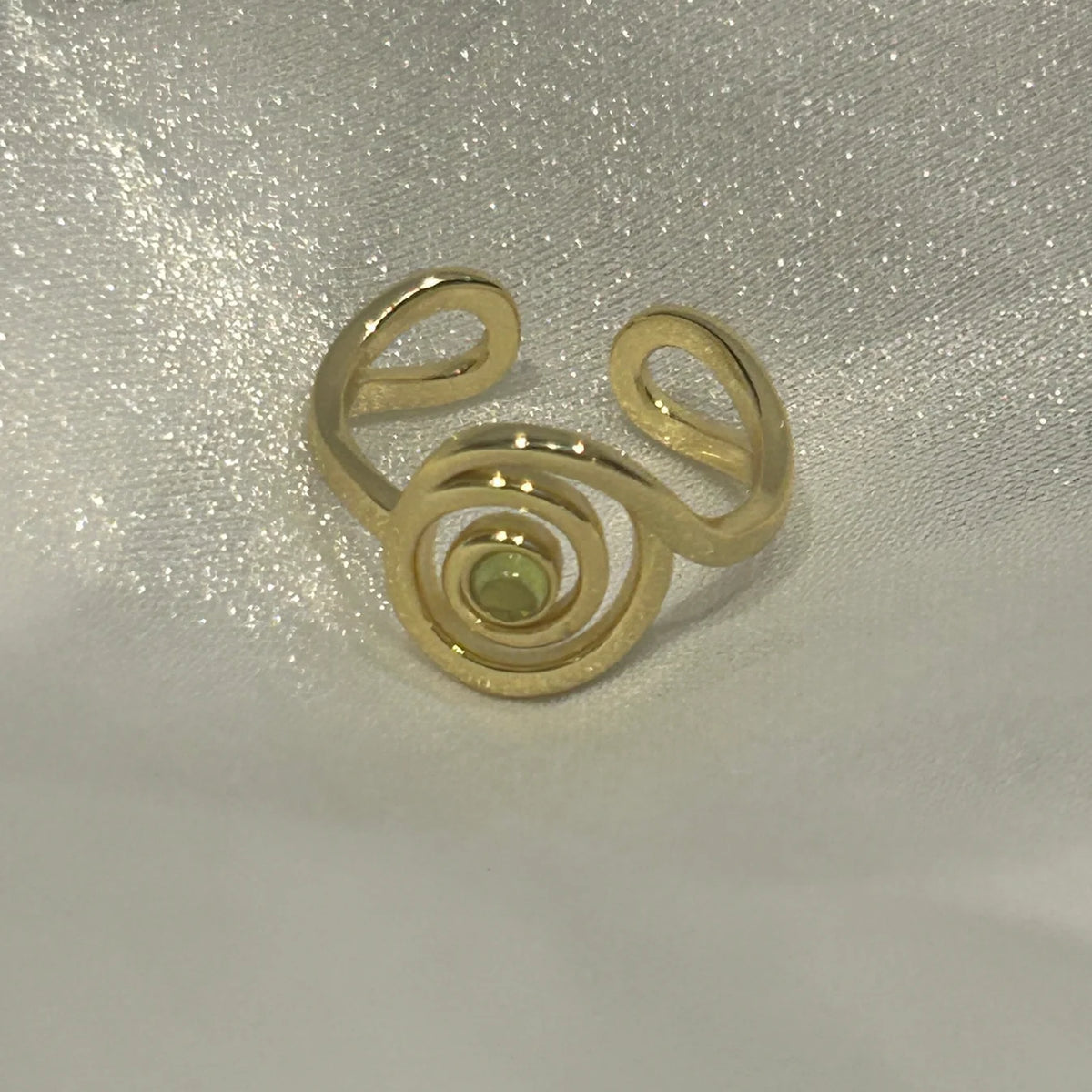Golden Cosmic Spiral Ring