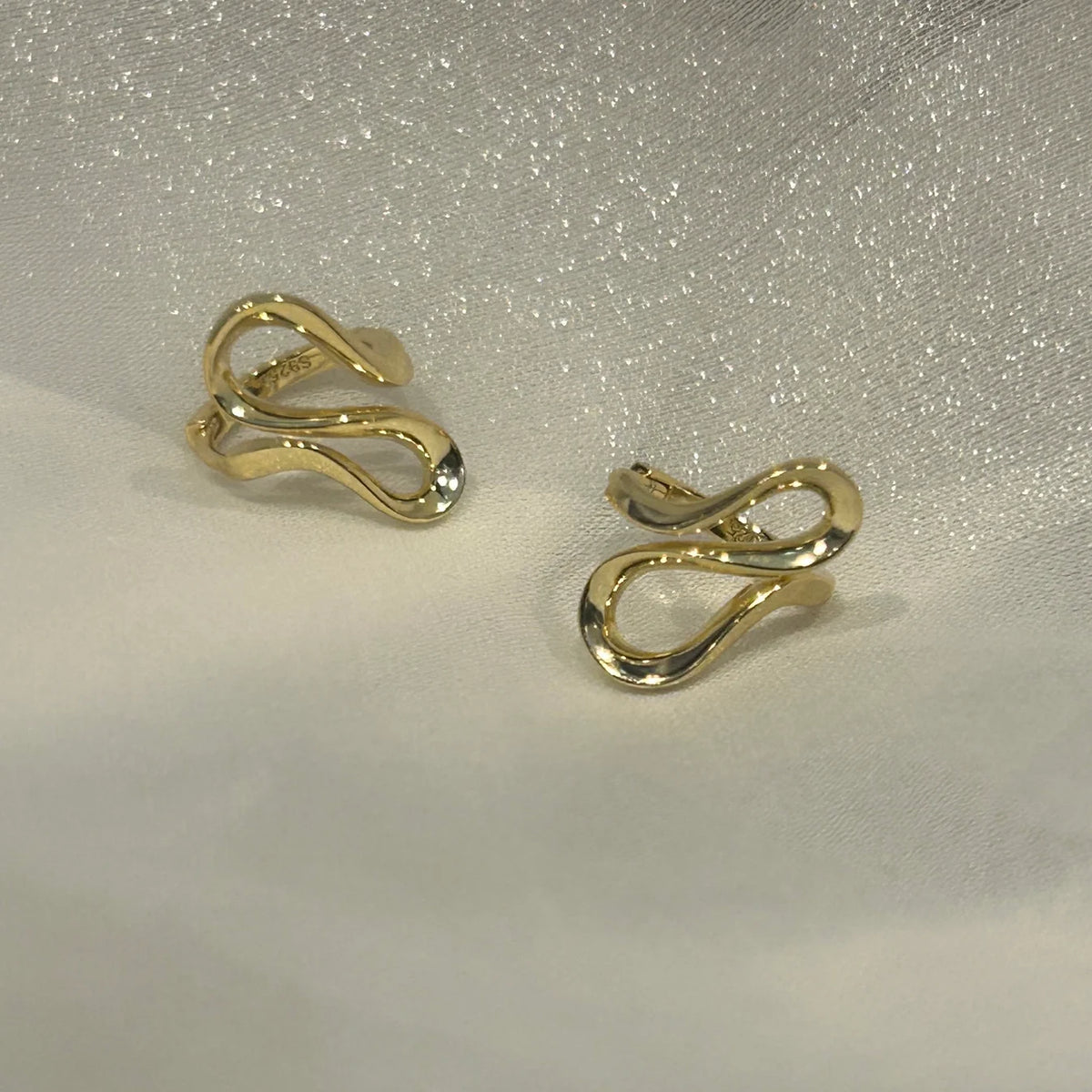 Golden Infinity Orbit Earrings