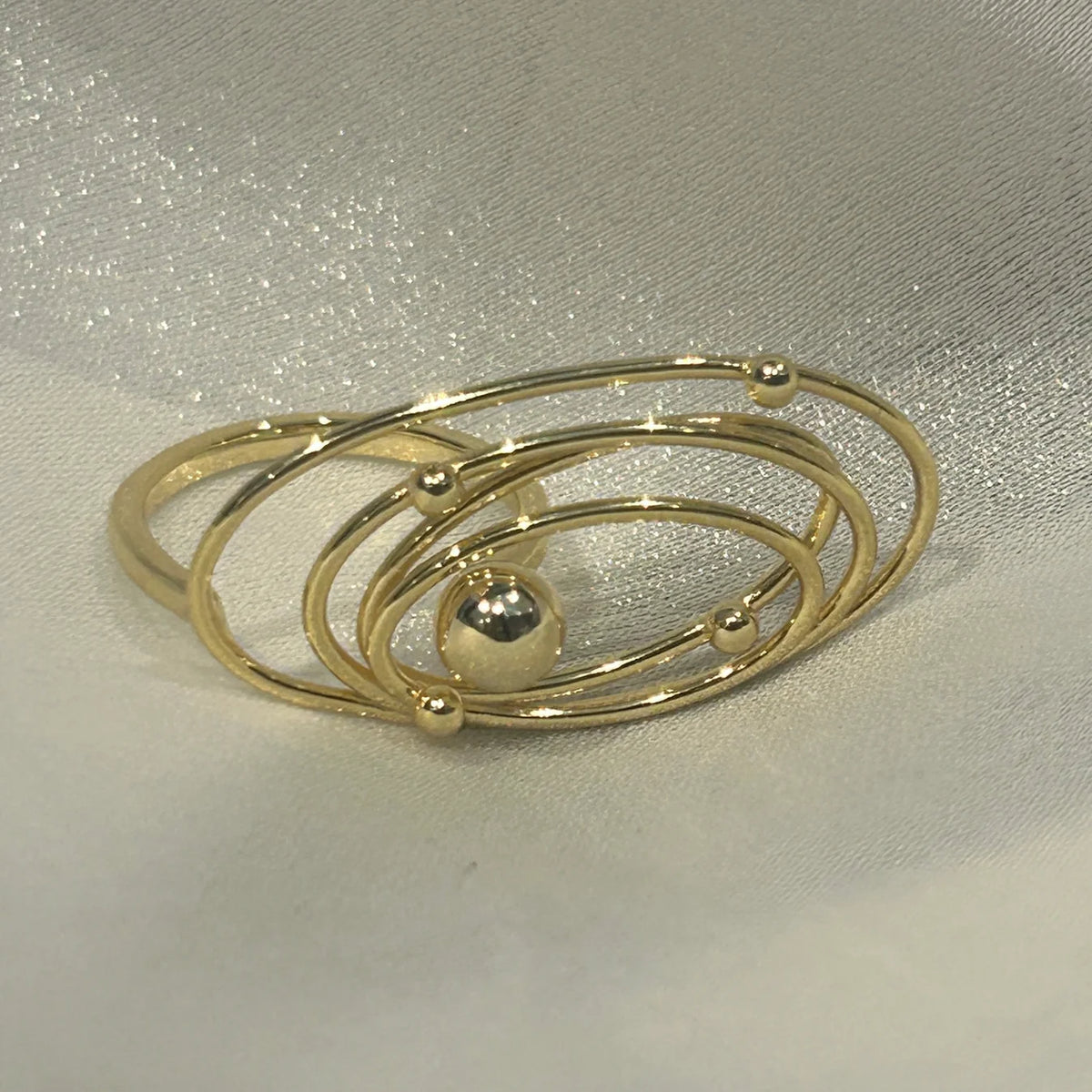 Golden Galaxy Flow Ring