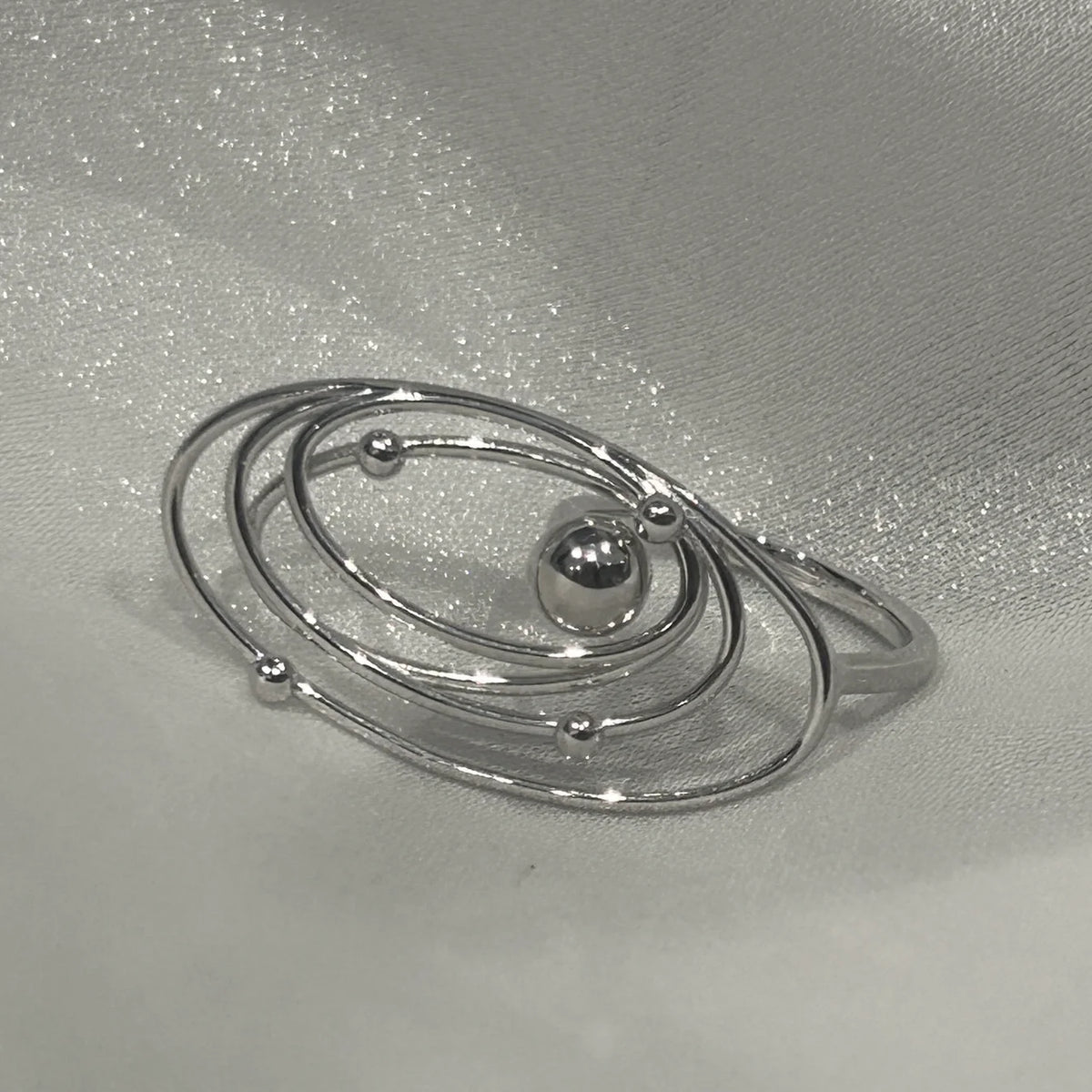 Silver Galaxy Flow Ring