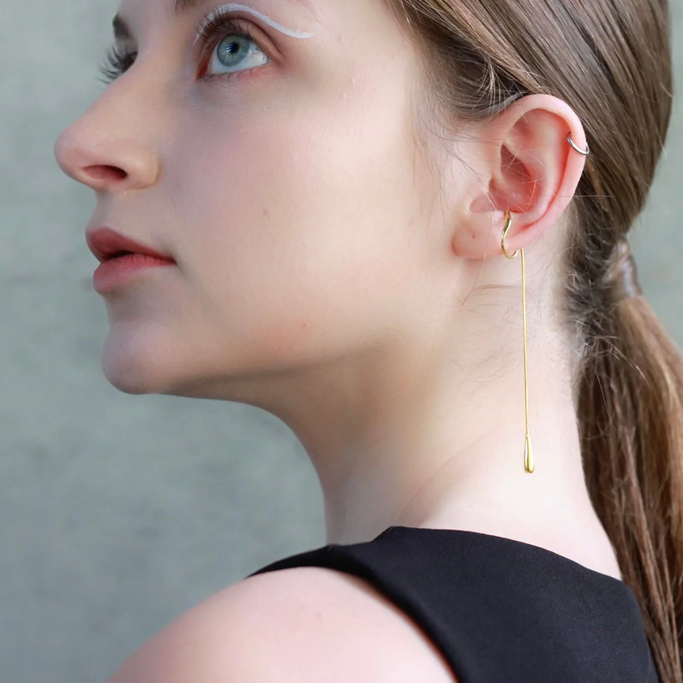 Golden Rain Dew Ear Cuff Chain ( pair )
 Earcuff