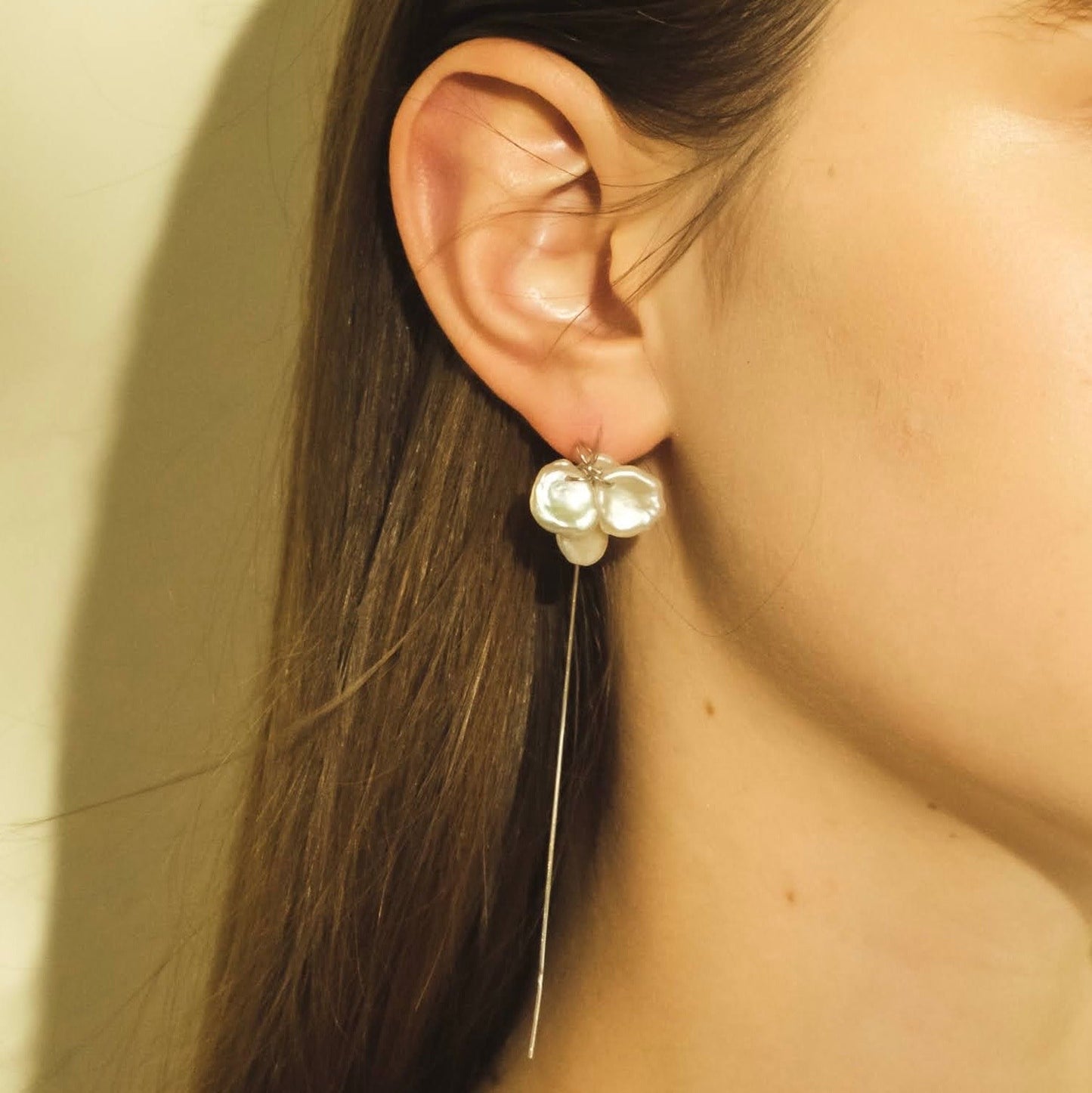 Silver Dancing clover (pair) Earring