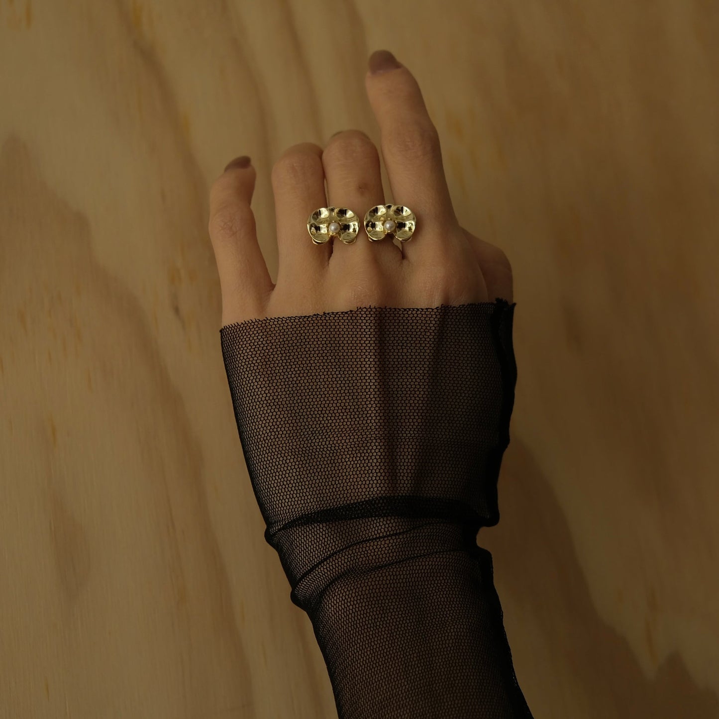 Golden Blossom orchid Ring