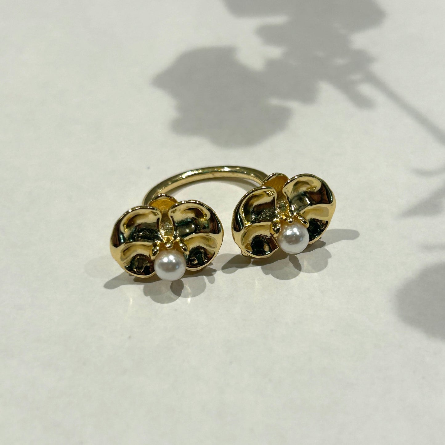 Golden Blossom orchid Ring