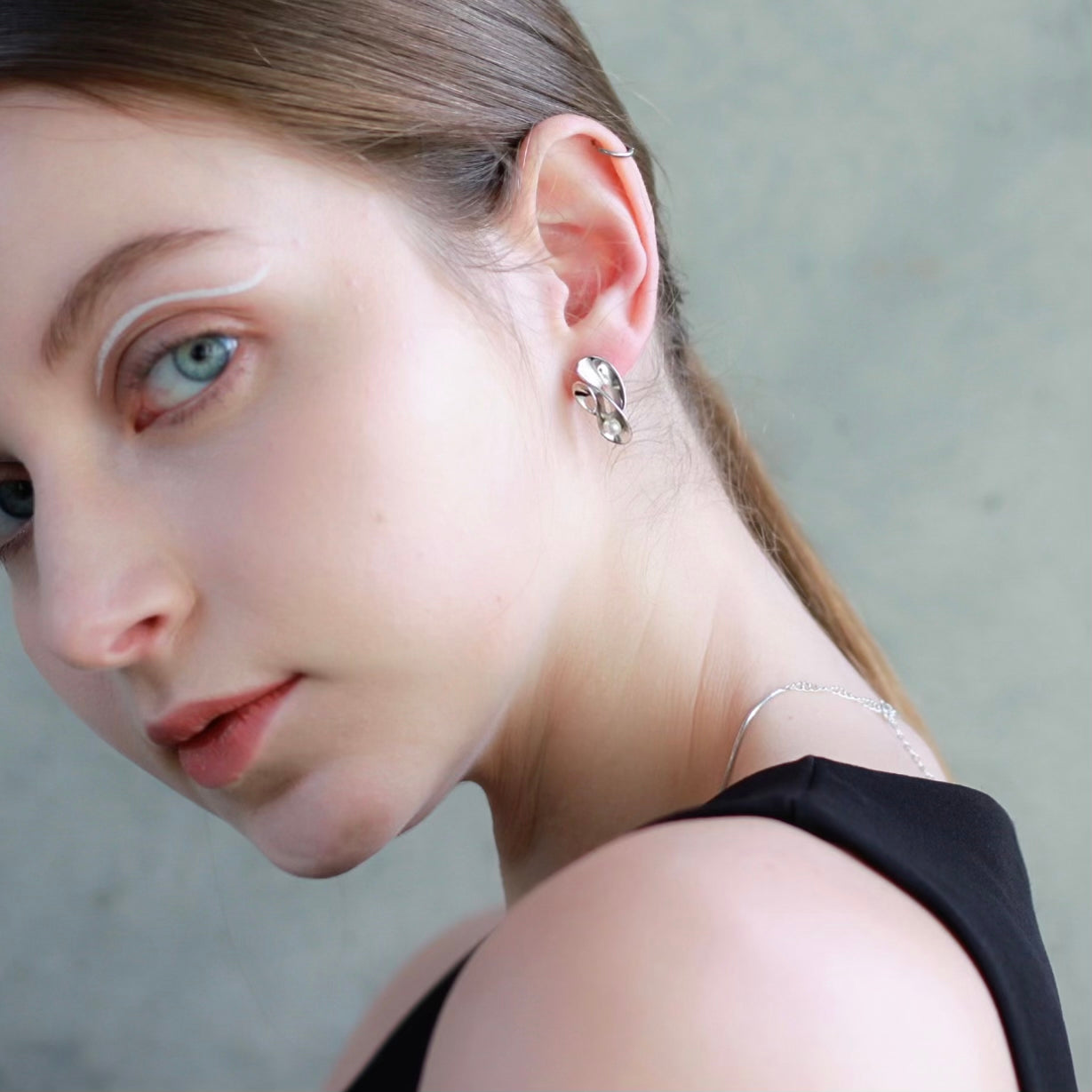Silver Sparkle of Laputa Ear Studs (pair) Earring