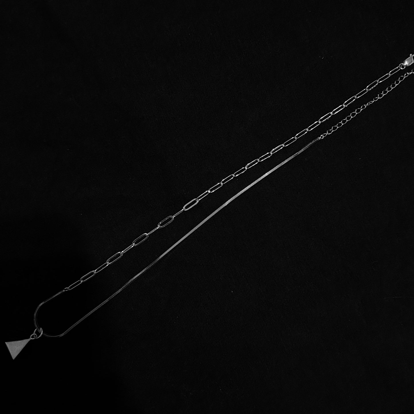 Silver Urban Pyramid Necklace