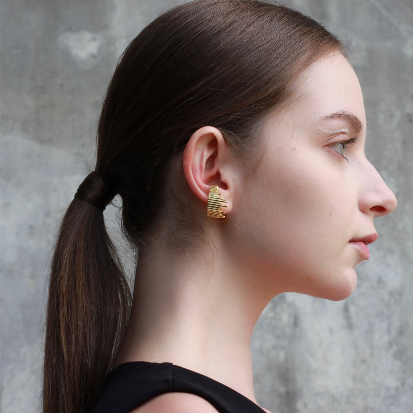 Golden Urban Skyline Ring / Earcuff