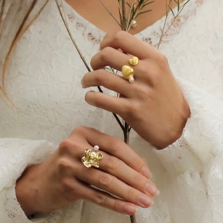 Golden The Hazy Forest Ring