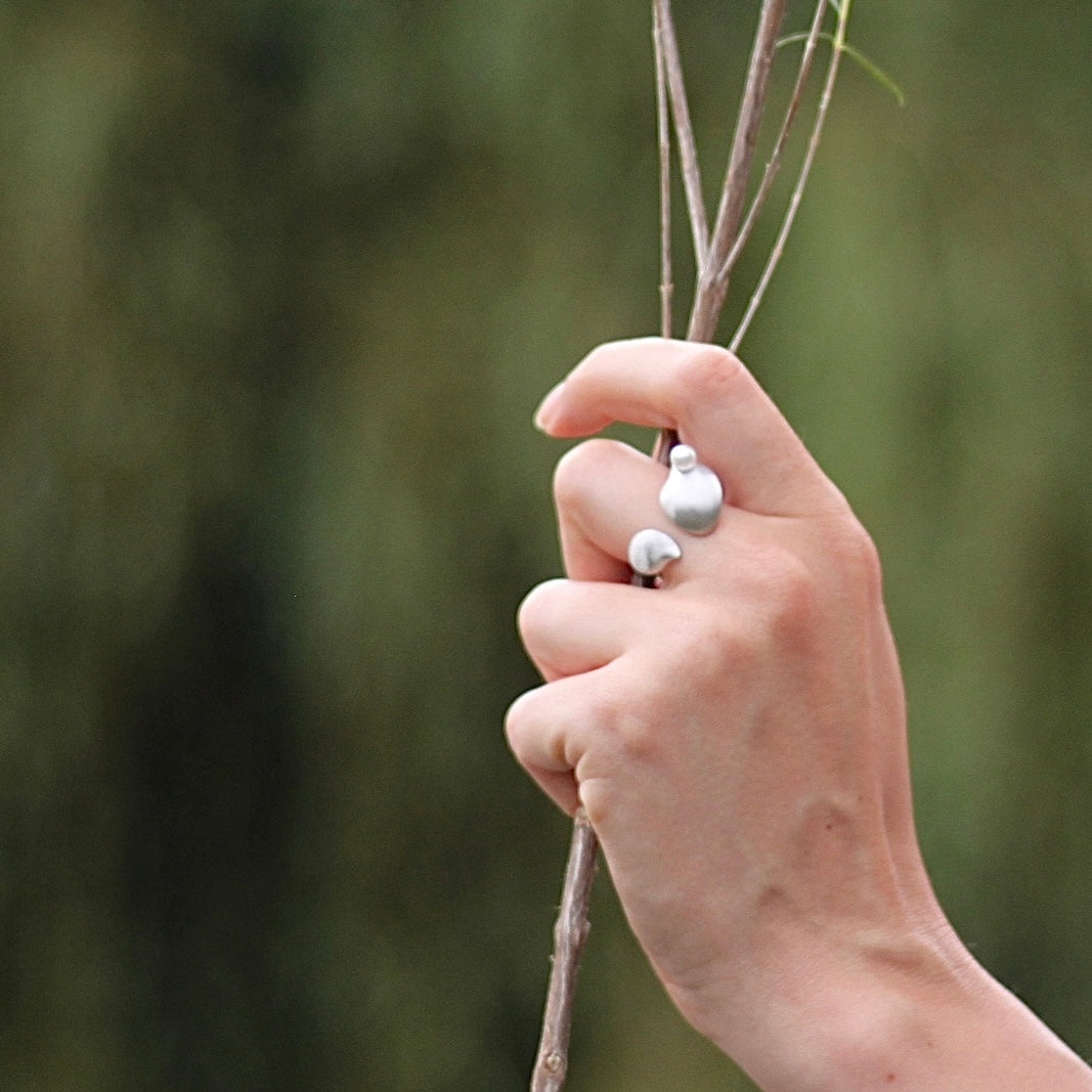 Silver The Hazy Forest Ring