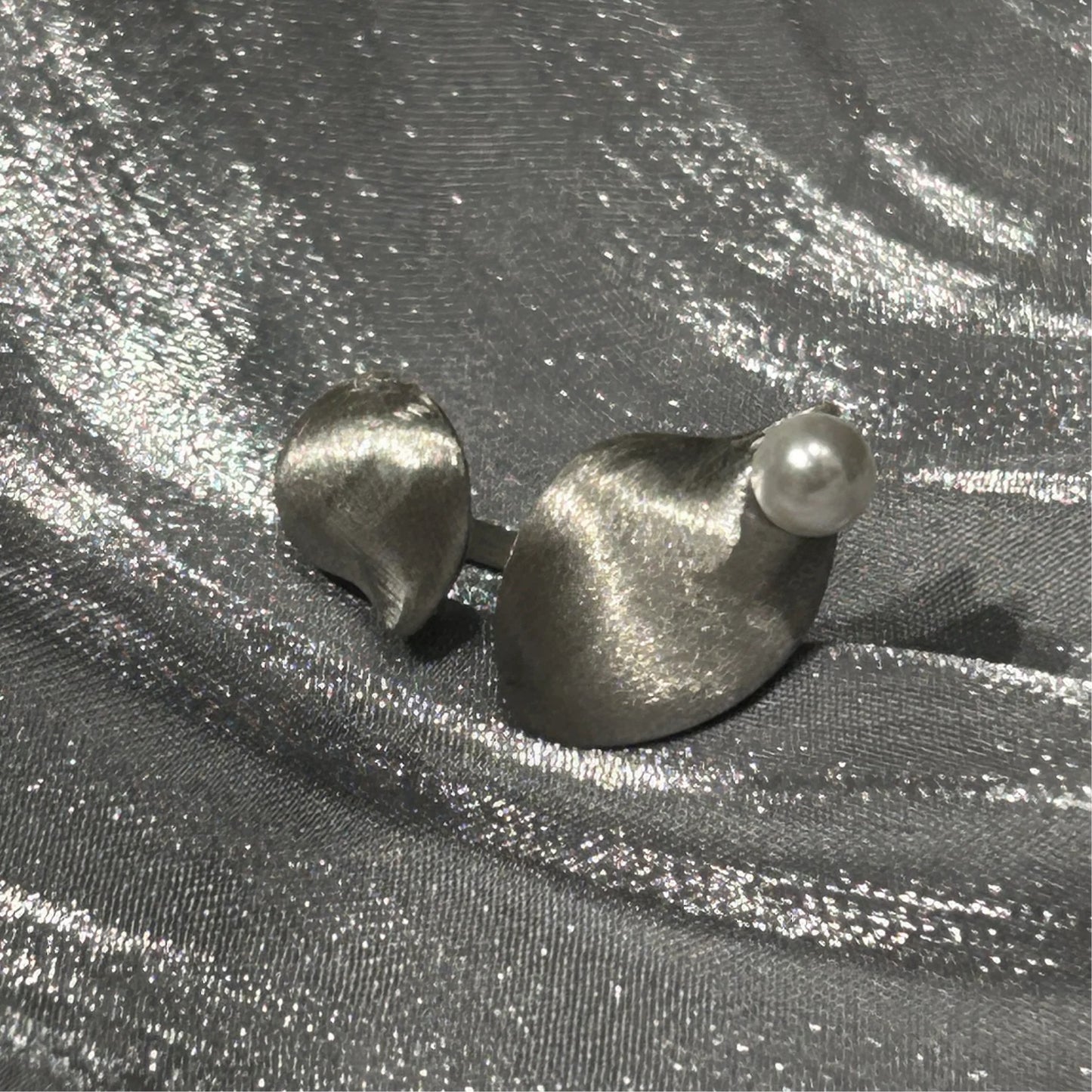 Silver The Hazy Forest Ring