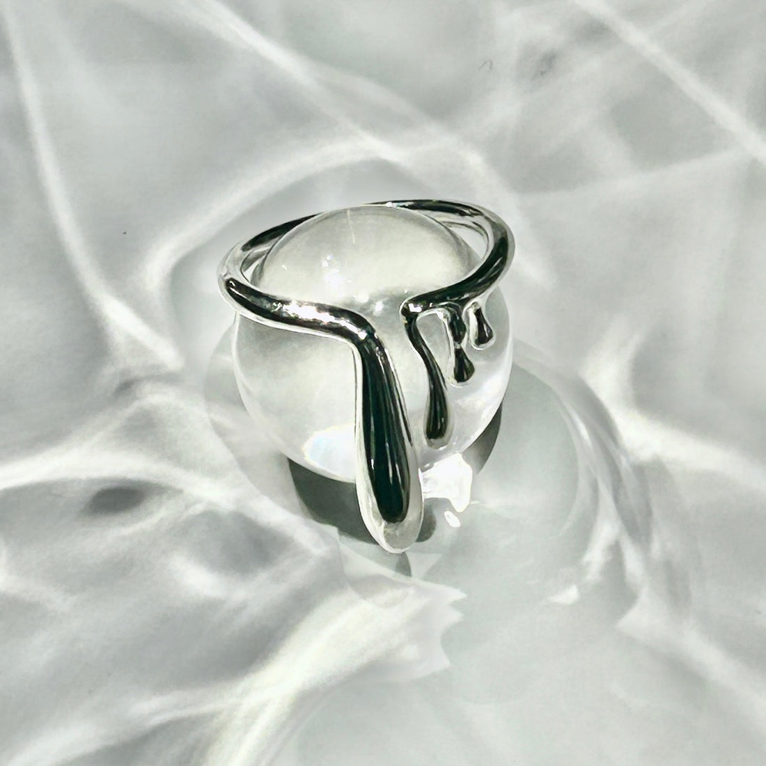Silver Stalactite Ring
