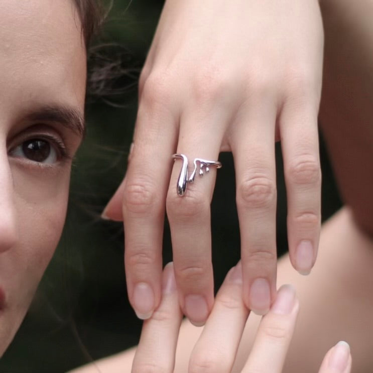 Silver Stalactite Ring