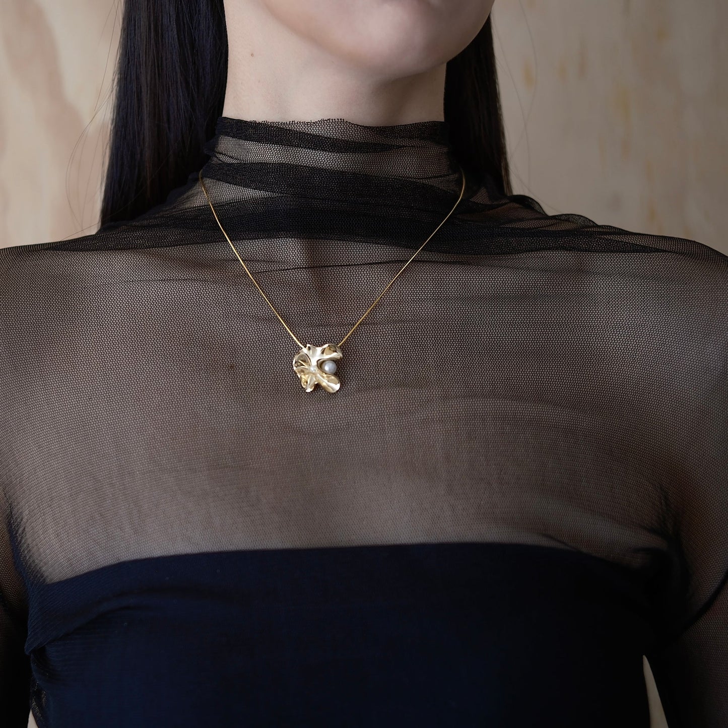 Golden Time ripple Necklace