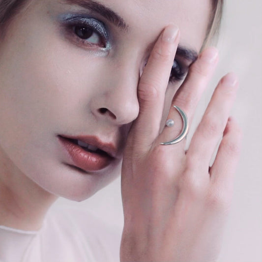 Silver Moonlight sparkle Ring