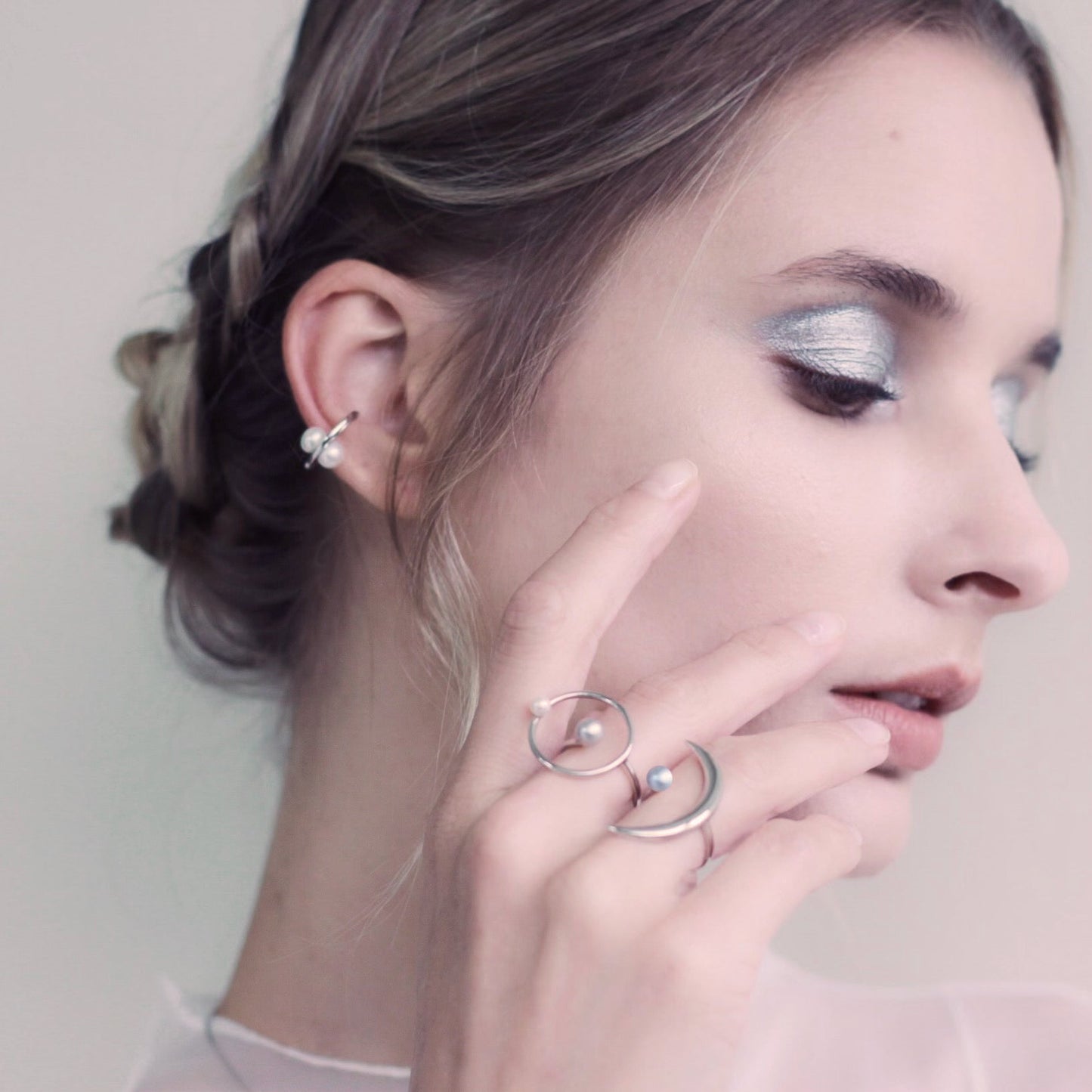 Silver Moonlight sparkle Ring