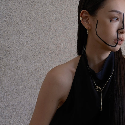 Golden The Self Portrait Necklace