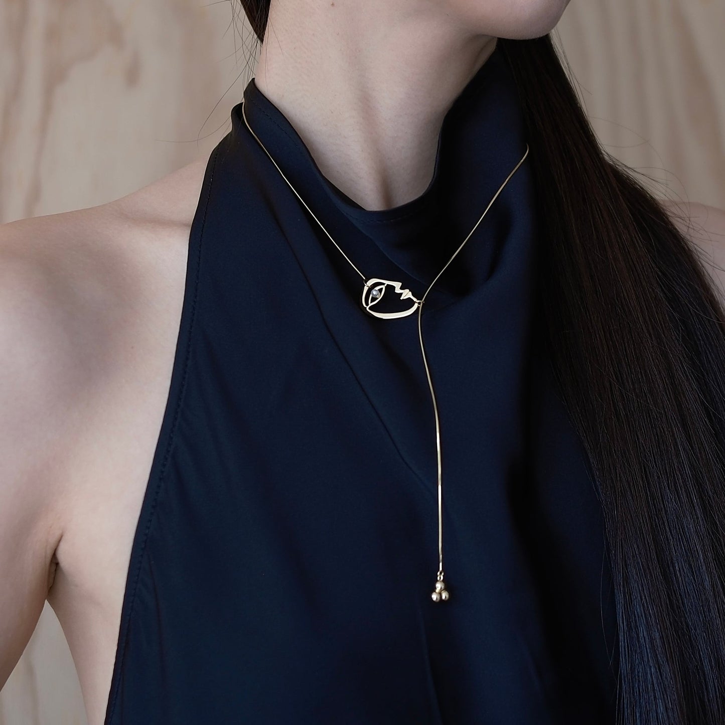 Golden The Self Portrait Necklace