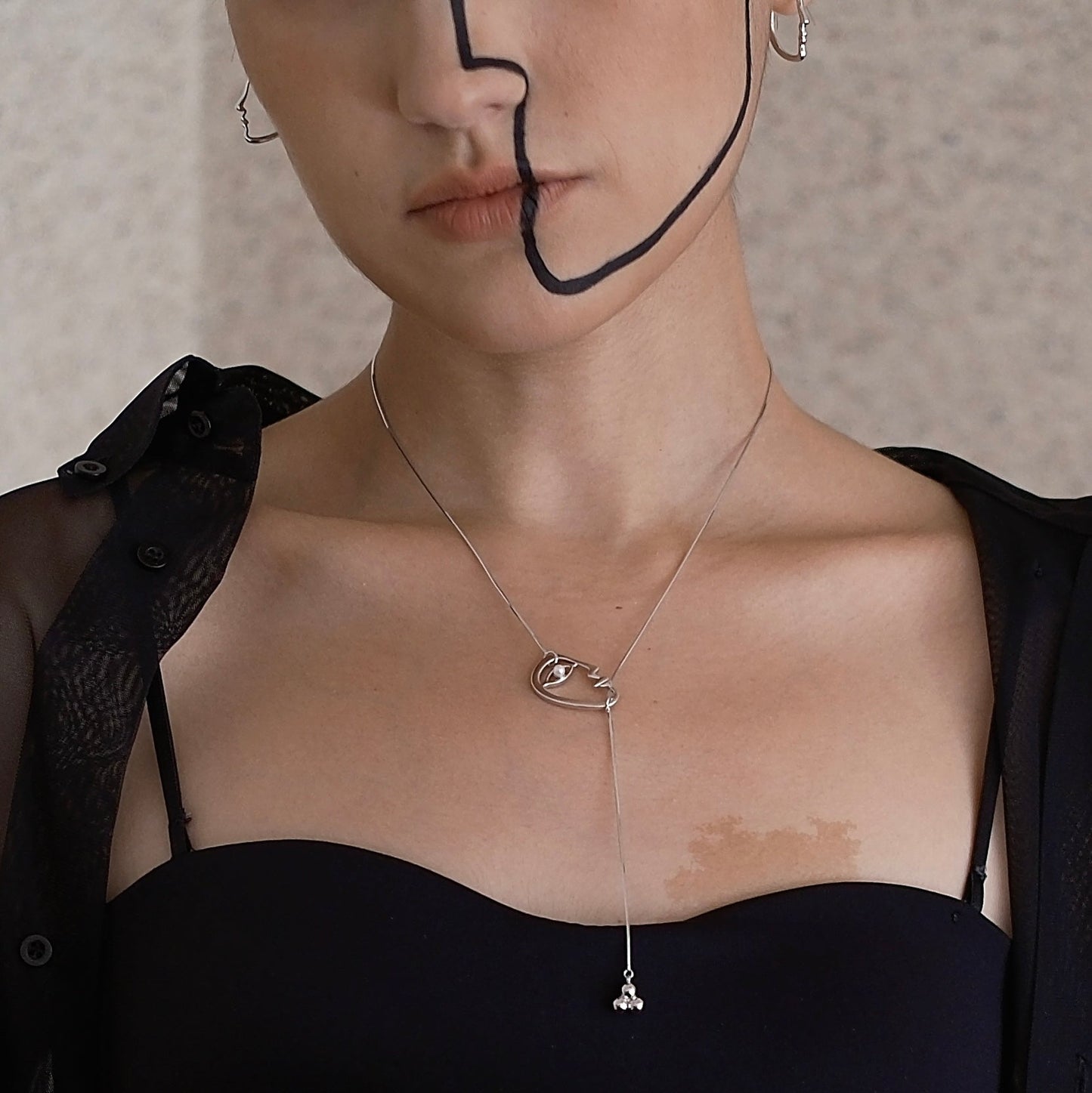Silver The Self Portrait Necklace