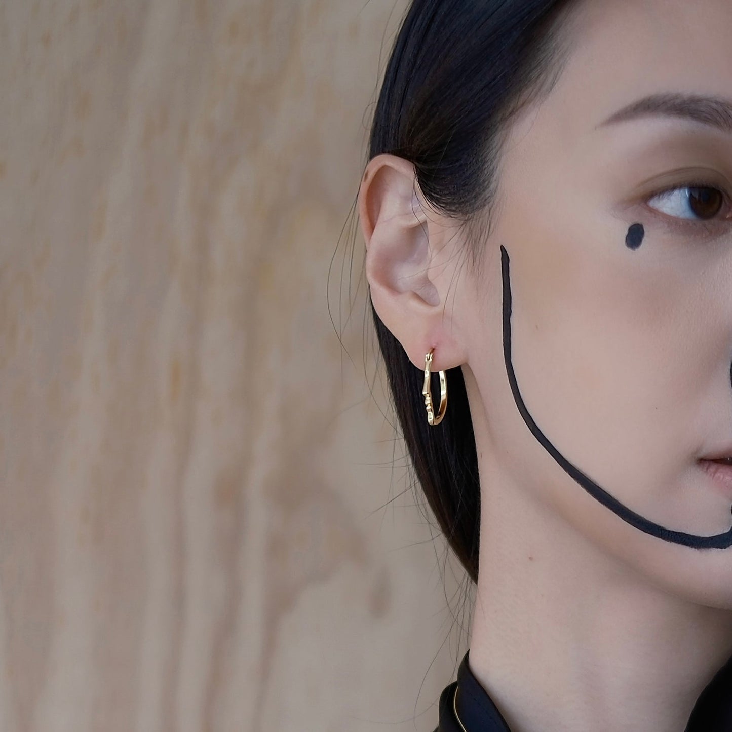Golden Self Portrait (pair) Earring