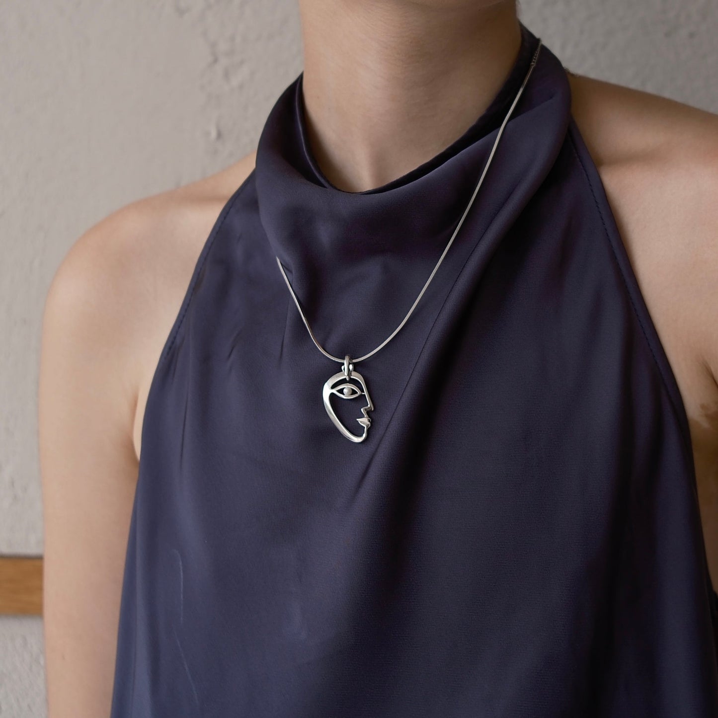Silver The Mirror Gazing Pendant for Necklace