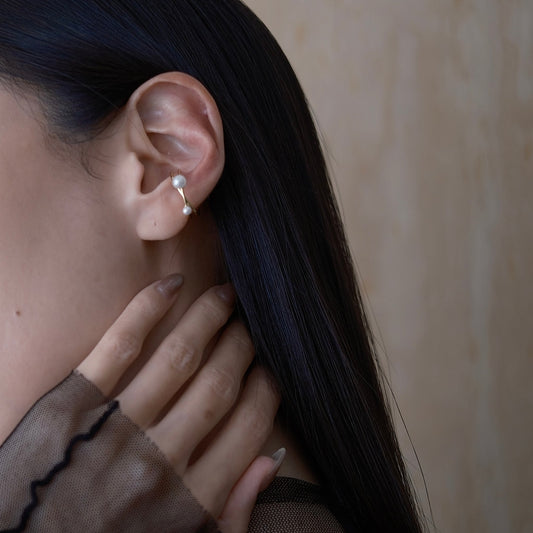 Golden The drop of the timeripple earchain (single) Earcuff / Bracelet