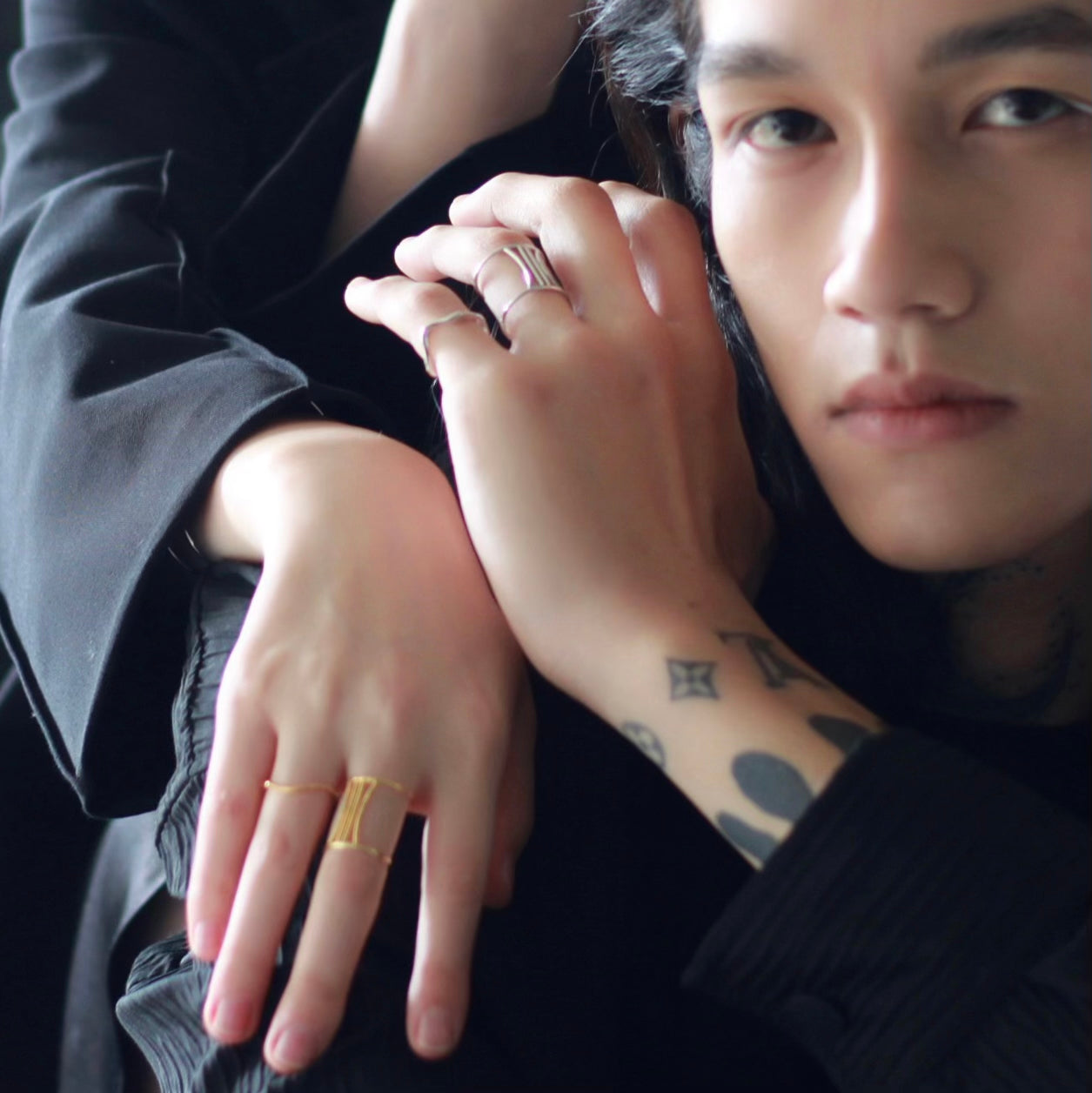 Silver Column Ring