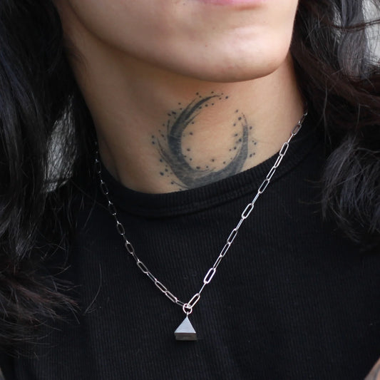 Silver Urban Pyramid Necklace